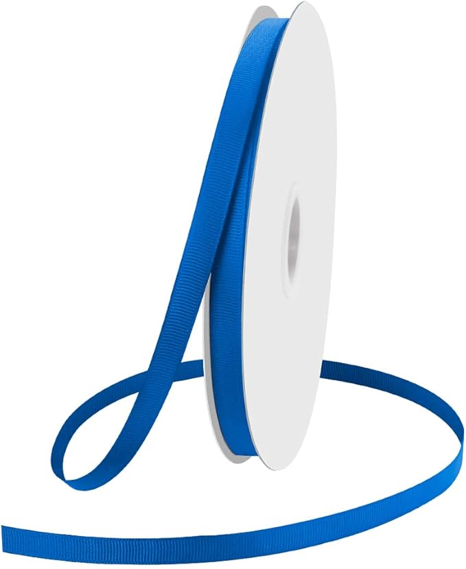 3/8" X 100 Yards Royal Blue Grosgrain Ribbon, Premium Grosgrain Ribbon for Sewing, Gift Wrapping, Bow Making, Wedding Decor, Wrapping and More (Royal Blue)