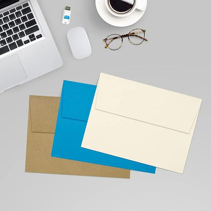 LUXPaper A7 Invitation Envelopes | Peel & Press | 5 1/4" x 7 1/4" | Natural | 80lb. Text | 30% Recycled | 1,000 Qty