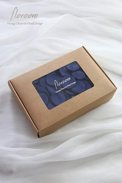 Floroom 500pcs Rose Petals Navy Blue Faux Silk Flower Petals for Wedding Flower Girl Basket Aisle Scatter Dinner Table Centerpieces Party Confetti Bridal Shower Romantic Night Decoration