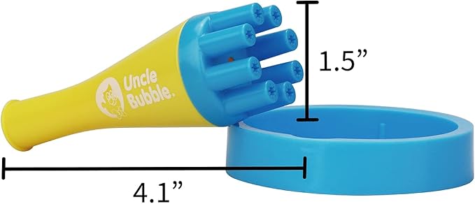 Uncle Bubble Confetti Bubbler 2 Sets - Kiddo Bubble Blower | Make Thousands of Tiny Bubble in One Breath with World Record Best Bubble Solution