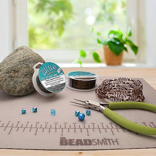 The Beadsmith Wire Elements Craft Wire – Tarnish Resistant, Soft Temper, Round, Hematite Color – 0.51mm, 24 Gauge, 10 Yard Spool – Jewelry Making, Wire Wrapping, Floral, & Other DIY Crafts