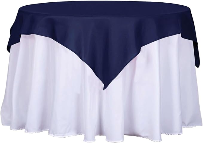 Efavormart 54x54 Navy Blue Wholesale Linens Seamless Polyester Square Linen Tablecloth for Wedding Banquet Party Restaurant