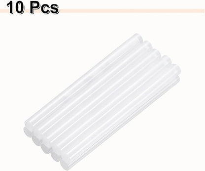 HARFINGTON 10pcs Hot Glue Sticks 0.43" Dia x 5.91" Long EVA Mini Hot Melt Adhesive Glue Stick for Hot Melt Gun Wood Plastic Glass Flowers Fabrics Foam, Clear