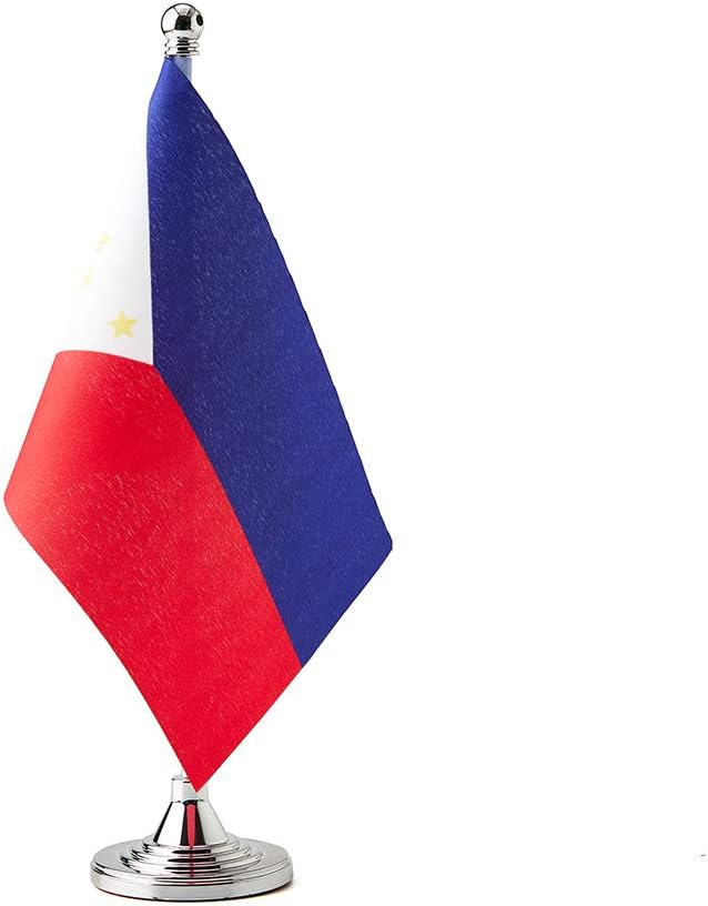 Philippines Flag Philippine Flags, Small Mini Philippine Desk Flag, Used for Table Office Classroom Home Patriotic Events Decorations