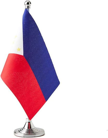 Philippines Flag Philippine Flags, Small Mini Philippine Desk Flag, Used for Table Office Classroom Home Patriotic Events Decorations