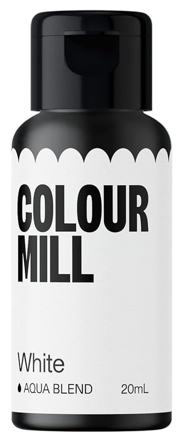 Colour Mill Aqua Blend Water-Based Food Coloring, 20 Milliliters White