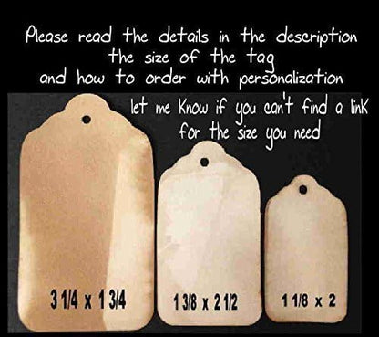 Take a Shot We Tied The Knot Personalized CardStock Favor Tag Sets of 25 Tags (My Medium tag) 1 3/8" x 2 1/2"