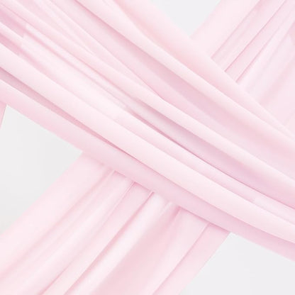 Socomi Wedding Arch Draping Fabric 1 Panel 29" x 19Ft Blush Pink Sheer Chiffon Curtain Drapes 6 Yards for Wedding Ceremony Birthday Party Decoration
