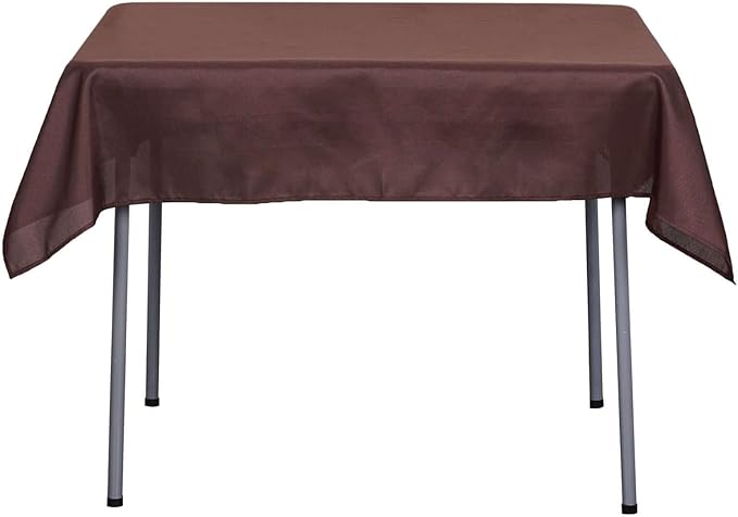 Efavormart 54x54 Chocolate Wholesale Linens Seamless Polyester Square Linen Tablecloth for Wedding Banquet Party Restaurant