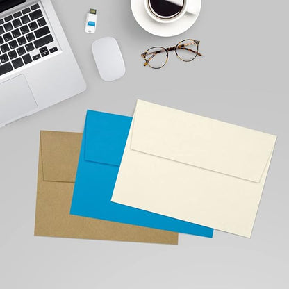 LUXPaper A7 Invitation Envelopes | Peel & Press | 5 1/4" x 7 1/4" | Natural Linen | 80lb. Text | 500 Qty