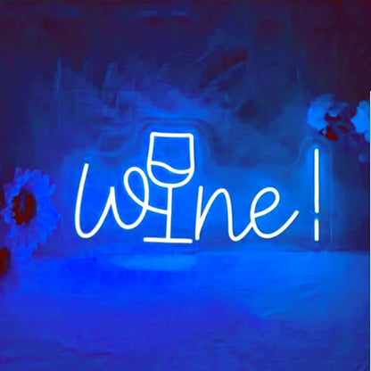 Acrylic Wine Neon Sign for Wall or Window Background Decor,LED Dimmable Bar Neon Decorative Cocktails Light Handmade Art Lamp for Home Pub Wedding Party Bar Studio,5V USB Powered