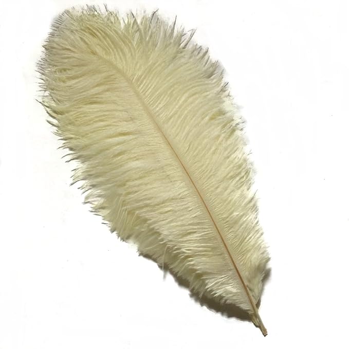 KOLIGHT 40pcs 12''~14''(30~35cm) Natural Ostrich Feathers for DIY Home Wedding Party Office Decoration (Ivory)
