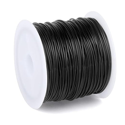 49FT Jewelry Wire 18 Gauge Tarnish-Resistant Copper Beading Wires Roll Bulk for DIY Crafts Jewelry Making, Black Wire