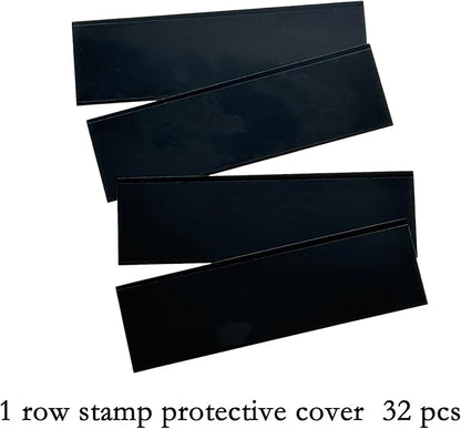 Philatelic Display Black Card Stamp Cover Stamp Collection Stamp Storage philatelic Album Stamps Collector Stamp Collecting Supplies Stamp Sleeves Stamp (1 Row Stamp Protective Cover 32 pcs)