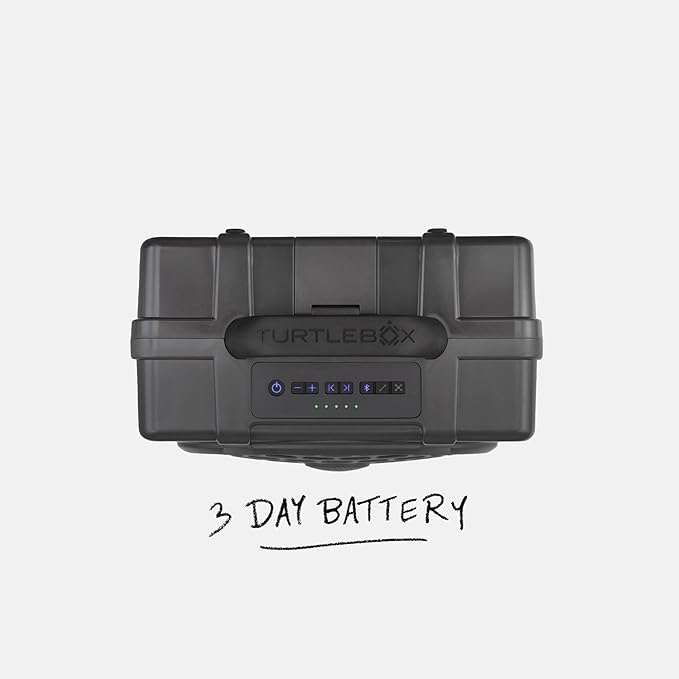 Turtlebox Original Gen 3: Portable Outdoor Bluetooth Speaker – Ultra-Loud (120dB), Waterproof (IP67), Rugged, Impact-Resistant, 3-Day Battery | Party Mode: Unlimited Pairing Stereo, Gray/Blaze Orange