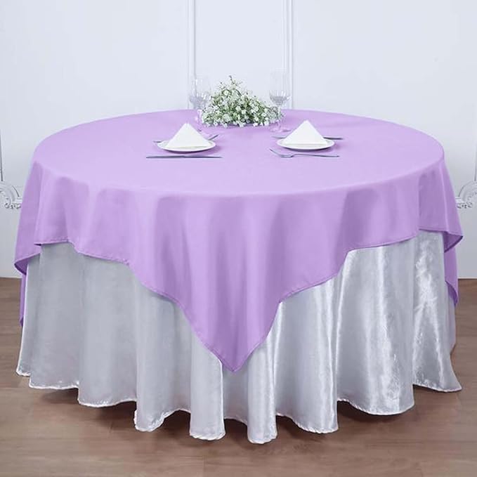 Efavormart 54x54 Lavender Wholesale Linens Seamless Polyester Square Tablecloth for Wedding Banquet Party Restaurant