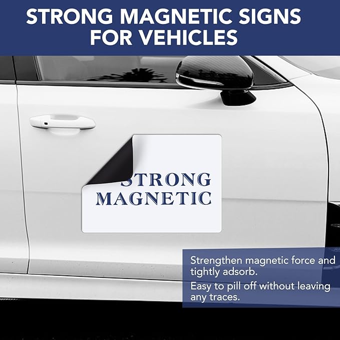 DIYMAG 2Pcs 17x12 Inch Blank Car Magnets, Flexible Magnetic Bumper Sticker Set for Advertising, Preventing Car Scratches and Dents