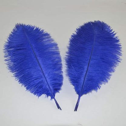 Sowder 16-18inch(40-45cm) Ostrich Feathers Plume for Wedding Centerpieces Home Decoration Pack of 10pcs(Royal Blue)