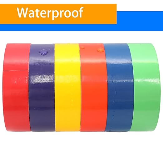 Colored Duct Tape - 1 Inch x 10 Yards per Rolls,Multi-Color Duct Tapes, Rainbow Colored Duct Tape Great for DIY Art Home School Office Assorted Colors