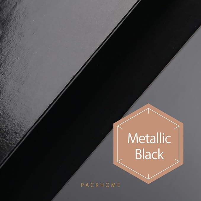 PACKHOME 6 Large Gift Boxes 13.5x10x3.5 Inches, Sturdy Shirt Boxes with Magnetic Lids for Multiple Occasions (Glossy Black)
