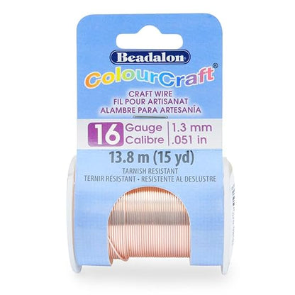 Beadalon ColourCraft Wire, 16 Gauge, Vintage Bronze Color, 8 yd Spool