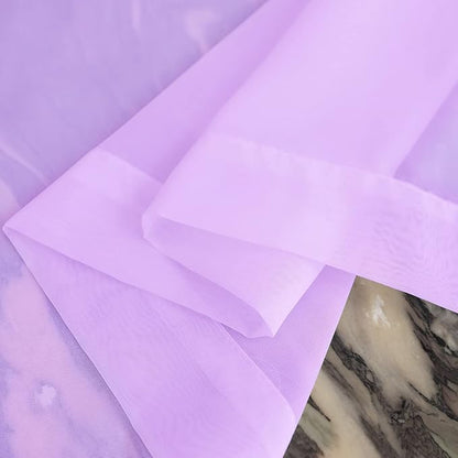 Window Purple Sheer Curtains 48 Inches Width 120 Inches Long 2 Panels Sheer Curtains Clear Curtains Basic Rod Pocket Panel for Home Living Room Bedroom Kids Room Yard Patio Parlor Sliding