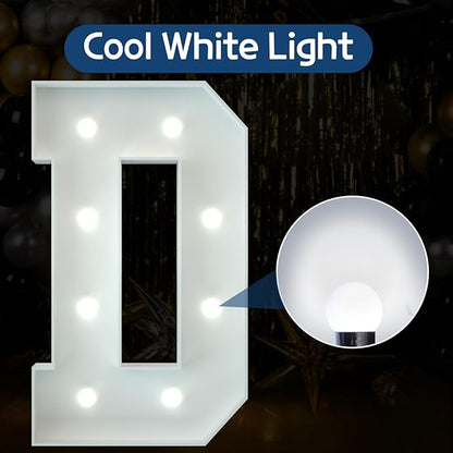 Marquee Letters 3 Feet Tall Large Light Up Letters Baby Shower Decorations Wedding Engagement Happy birthday White Party Decorations Marry Me Sign Big Cardboard Backdrop D