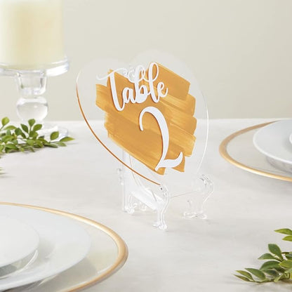 Juvale Mini Clear Acrylic Easel Stands - 24-Pack, 5.3-Inch, Clear Plastic - Mini Easel Sign Stand & Greeting & Place Card Display - Tabletop Photo Holders & Plate Holders