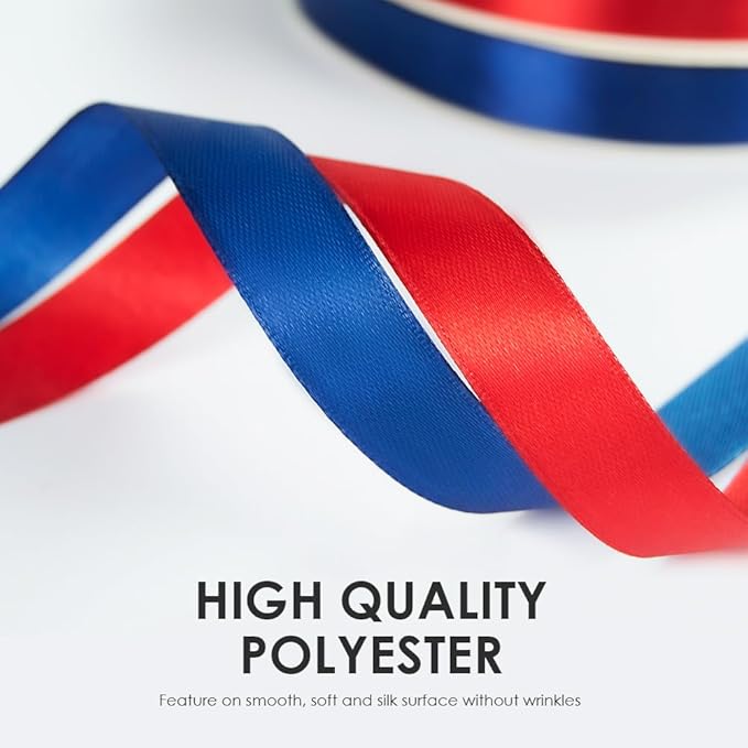 3/8" Wide x 100 Yards Single Face Polyester Satin Ribbon, Satin Ribbon for Crafts, Gift, Hair Bows, Wedding Party Decoration, Bow Making & Other Projects (Yellow)