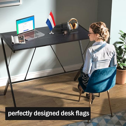 Netherlands Flag Dutch Flags, Small Mini Dutch Desk Flag, Used for Table Office Classroom Home Patriotic Events Decorations