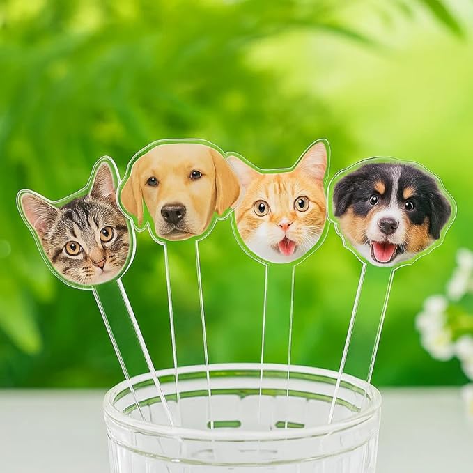 Personalized 50 Pcs Double-Sided Wedding Pet Stir Sticks, Custom Dog Cat Stir Stick, Acrylic Cocktail Stirrers, Wedding Drink Stirrers, Decor Birthday, Retirement, Bachelorette Parties