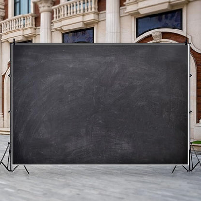 Renaiss 7x5ft Blank Blackboard Backdrop for Photoshoot Man Woman Portrait DIY Chalkboard Photography Background Back to School Banner School Season Photo Booth Props Wedding Teachers` Day Party Decor