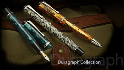 Conklin Duragraph Fountain Pen Forest Green - Stub Nib, Elegant Writing Tool for Calligraphy & Signatures