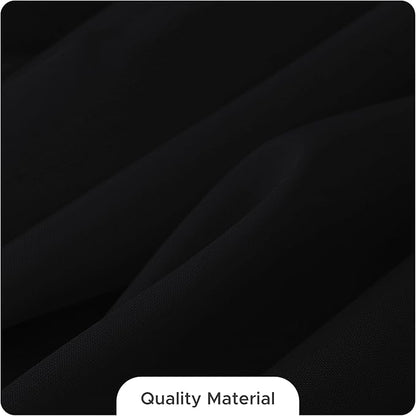 Fitable 8 Pack Rectangle Tablecloths: Stain Resistant Wrinkle Free Fabric Table Clothes, Washable Reusable Polyester Table Covers for Wedding Party Birthday Banquet Reception(Black, 90x132 Inch)