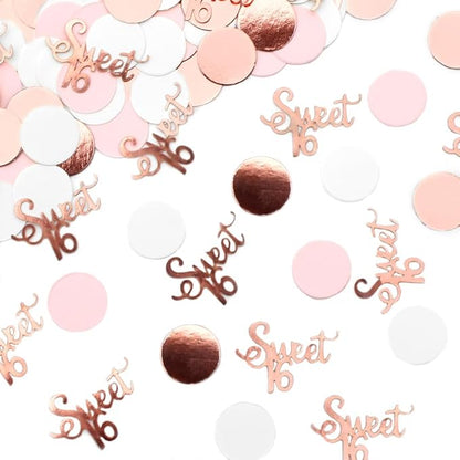 Sweet 16 Birthday Decorations for Girl Happy 16th Birthday Confetti Wedding Anniversary Table Scatter Party Supplies 300PC
