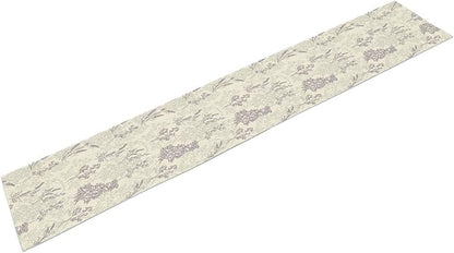 Purple Lavender Table Runner Vintage Watercolor Modern Kitchen Restaurant Decoration Suitable for Indoor and Outdoor Wedding Party Banquet Table Runner 13x70 Inch