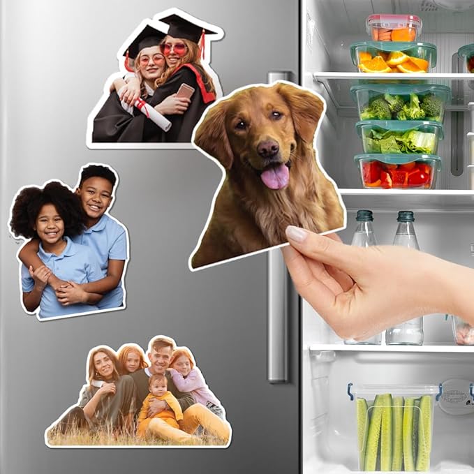 Custom Photo Magnet - Personalized Fridge Car Locker Cutout Magnets - Magnetic Logos Photos Images Designs - Contoured Cutline - Printlabz