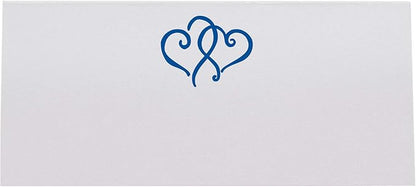 Linked Hearts Printable Place Cards, Royal Blue (Choose Color), Set of 150 (25 Sheets), Laser & Inkjet Printers - Wedding, Party, Dinner, and Special Events - Made in the USA