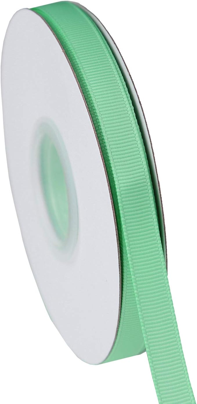 ITIsparkle 3/8" Inch Grosgrain Ribbon 50 Yards-Roll Set for Gift Wrapping Scrap Books Party Favor Hair Braids Baby Shower Decoration Cake Decoration Floral Arrangement Craft Supplies, Aqua Ribbon