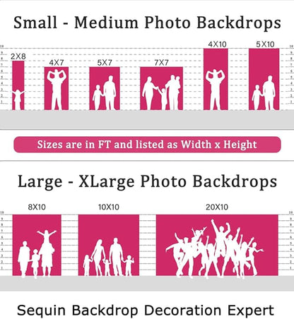 ShinyBeauty Burgundy Sequin Wedding Backdrop - 2 Panel, 5FT x 10FT Glitter Shimmer Curtains