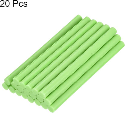 uxcell 20pcs Hot Glue Sticks for Glue Gun 7mm/0.27-inch x 4-inch Mini Hot Melt Adhesive Glue Stick Green