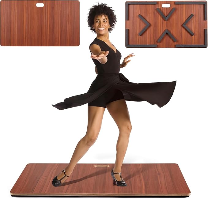 Tap Dance Floor-Portable Dance Floor for Any Surface-Professional Tap Board for Tap Dancing,Ideal for Dancers Home & Outdoor,Portable Stage Platform,Cushioned Base Dance Practice Floor
