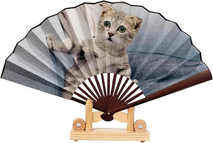 Decorative Folding Fans Personalized Fans Custom Fans Handheld Clack Fans for Line Dancing Customized with Picture Text, Fans Foldable for Line Dancing Wedding Saloon Cosplay Party Props