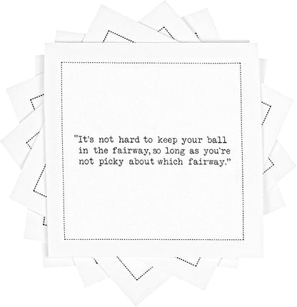 Five Star Napkins - White Cotton Cloth Napkins, 4.5" x 4.5" - (50 Pack) for Cocktails, Beverages, Parties, Weddings & Holidays