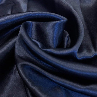 MDS Pack of 75 PCS Satin Chair Sashes Charmeuse Sateen Dining Chair Bows Ribbon Ties Back Sash for Wedding Party Birthday Home Hotel Restaurant Banquet Decoration (7 x 108 Inch, Navy Blue)