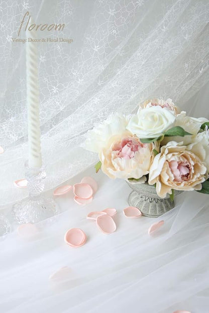 Floroom 500pcs Rose Petals Blush Faux Silk Flower Petals for Wedding Flower Girl Basket Pink Aisle Scatter Dinner Table Centerpieces Party Confetti Bridal Shower Romantic Night Decoration