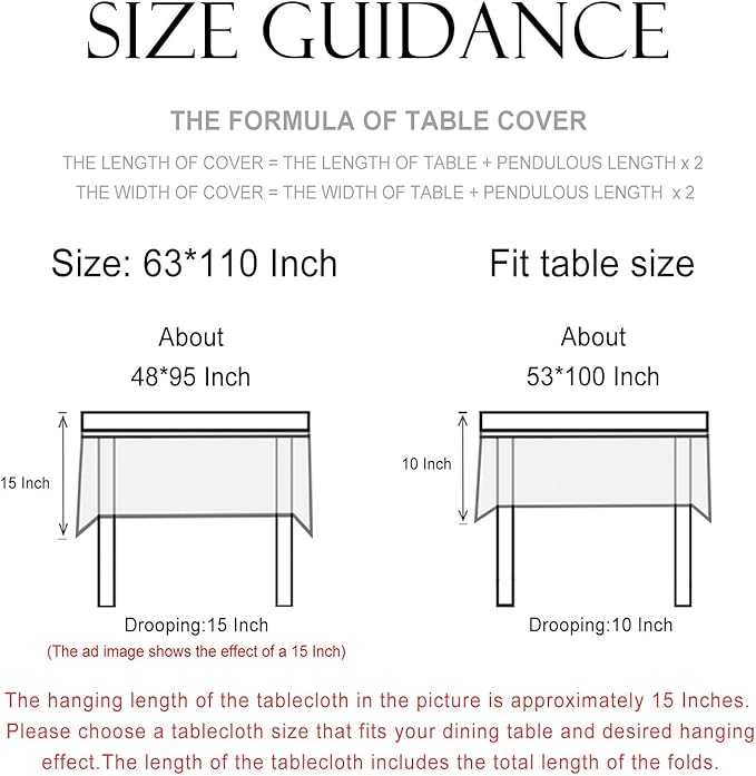 patdrea Designer Beige Extra Long Tablecloth for Rectangle Table,Elegant Linen Floral Pattern French Table Cloth,Decor Cover Cloth for Kitchen Dining Christmas,Thanksgiving,63"x110"-Istana a