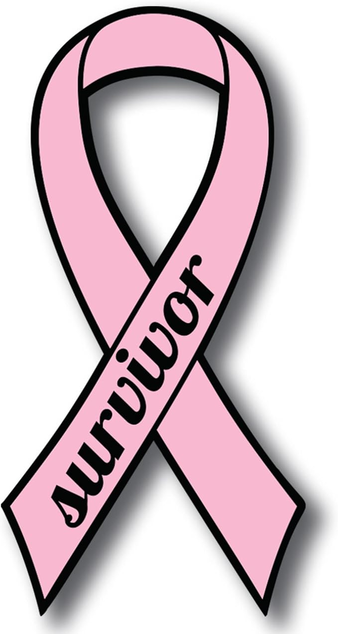Magnet Me Up: Breast Cancer Survivor Pink Ribbon Magnet Decal - 3.5x7 Inches, Heavy-Duty Automotive Magnet for Car, Truck, SUV - Show Support and Raise Awareness with This Meaningful Auto Magnet