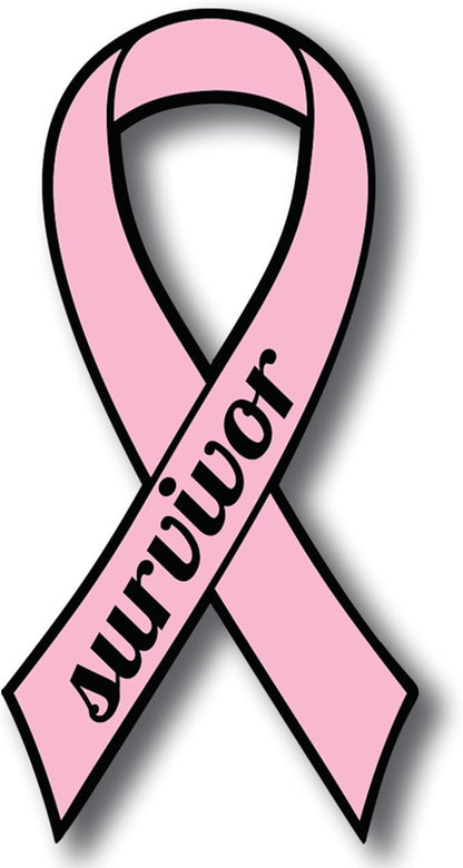Magnet Me Up: Breast Cancer Survivor Pink Ribbon Magnet Decal - 3.5x7 Inches, Heavy-Duty Automotive Magnet for Car, Truck, SUV - Show Support and Raise Awareness with This Meaningful Auto Magnet