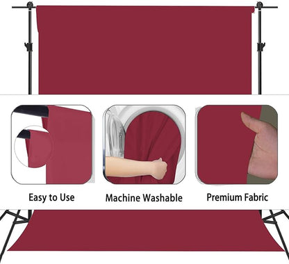 Wine Red Photography Backdrop for Photoshoot, Photo Backdrop Curtain, Perfect Wine Red Backdrops for Party Portrait Photoshoots Video Studio 5FTx7FT